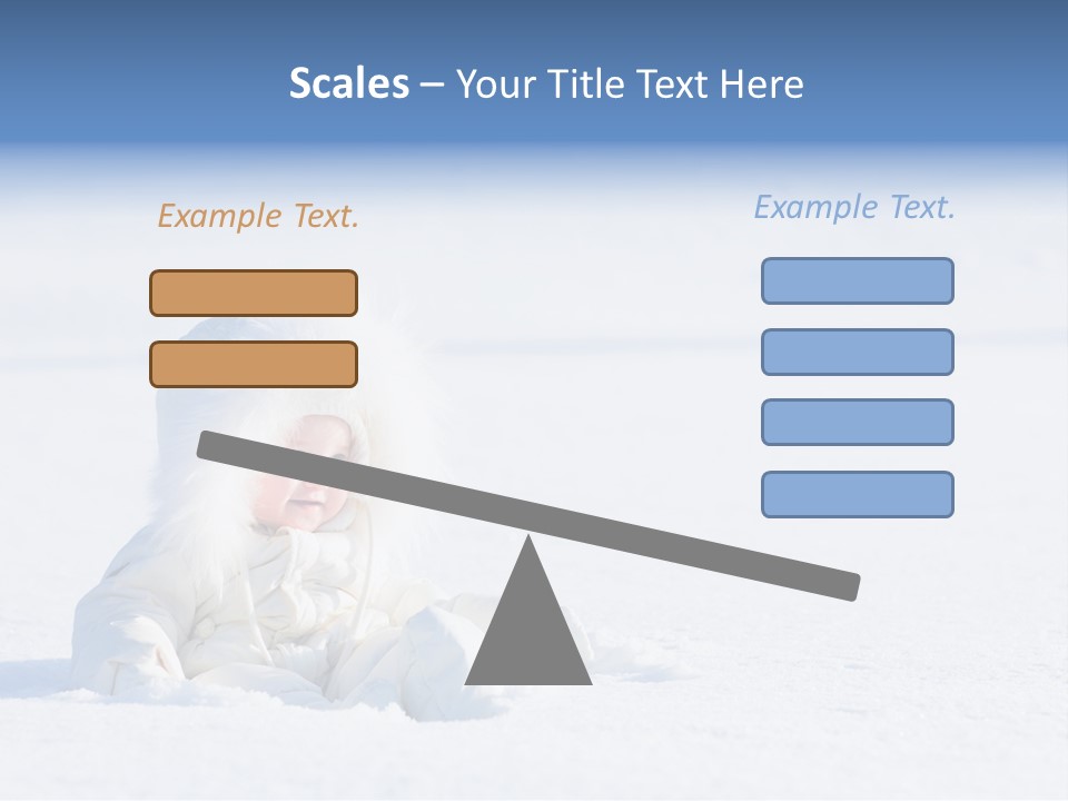 Cold Blue Childhood PowerPoint Template