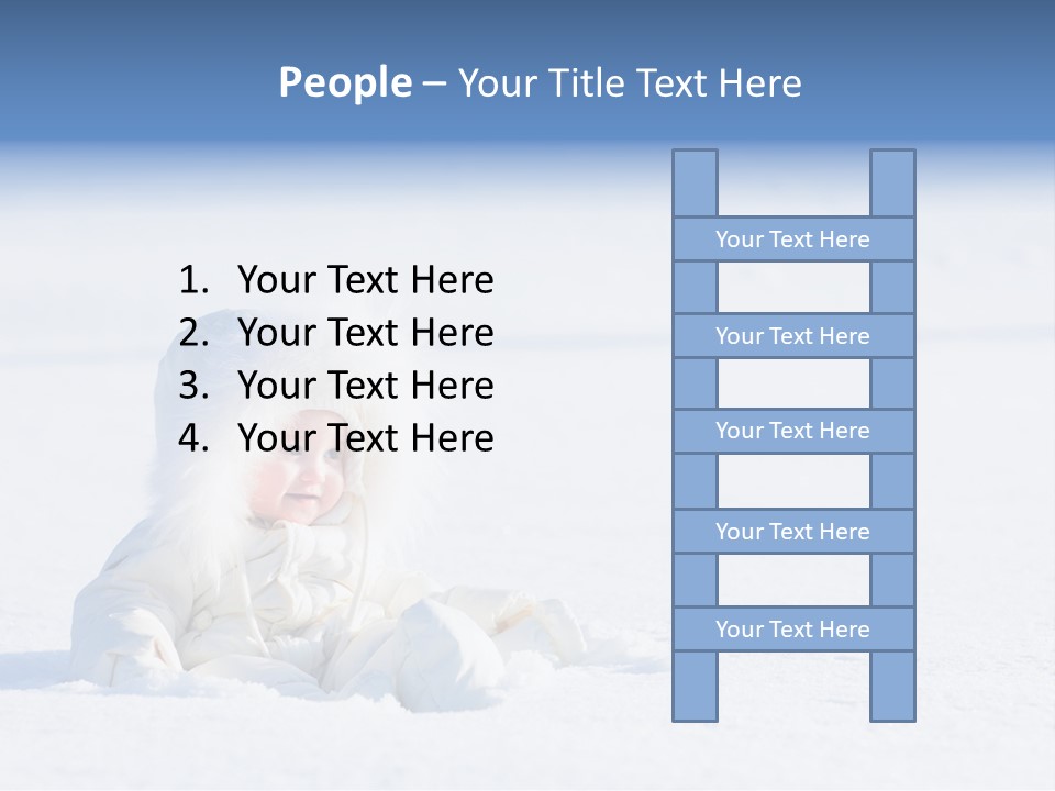Cold Blue Childhood PowerPoint Template