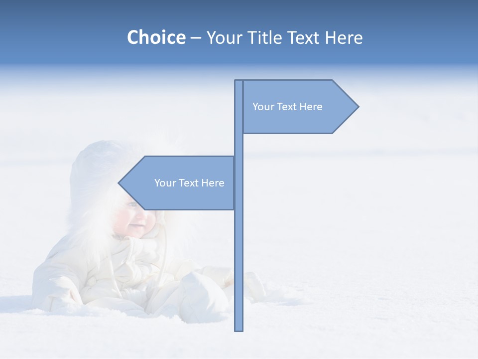 Cold Blue Childhood PowerPoint Template