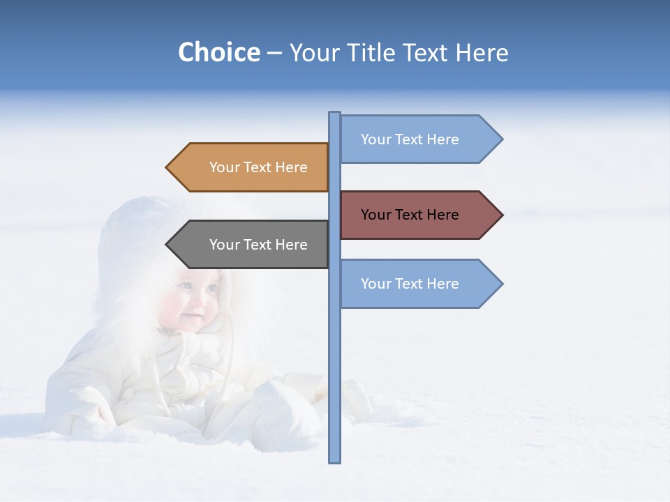 Cold Blue Childhood PowerPoint Template
