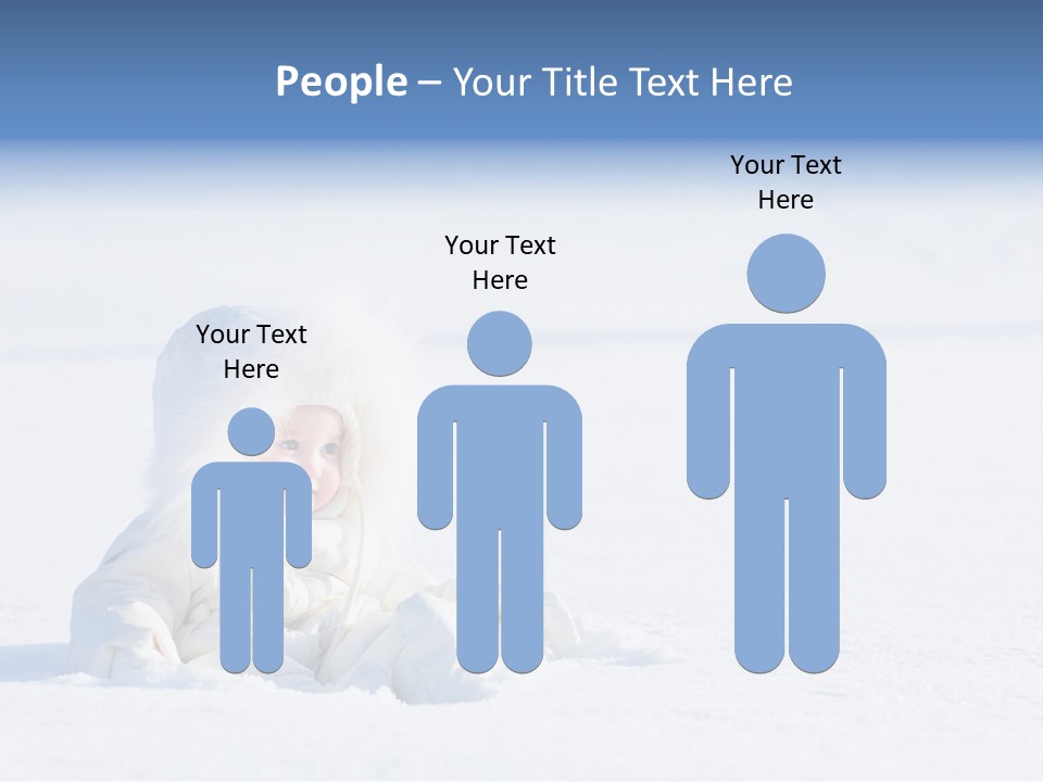 Cold Blue Childhood PowerPoint Template