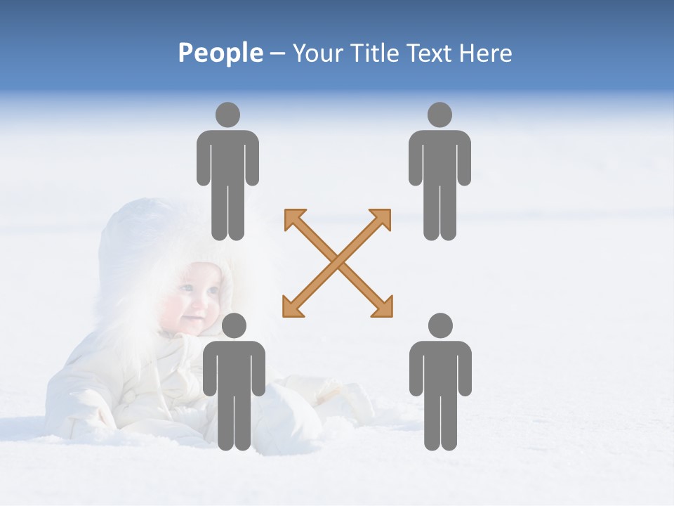 Cold Blue Childhood PowerPoint Template