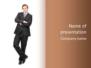 Length Male Success PowerPoint Template