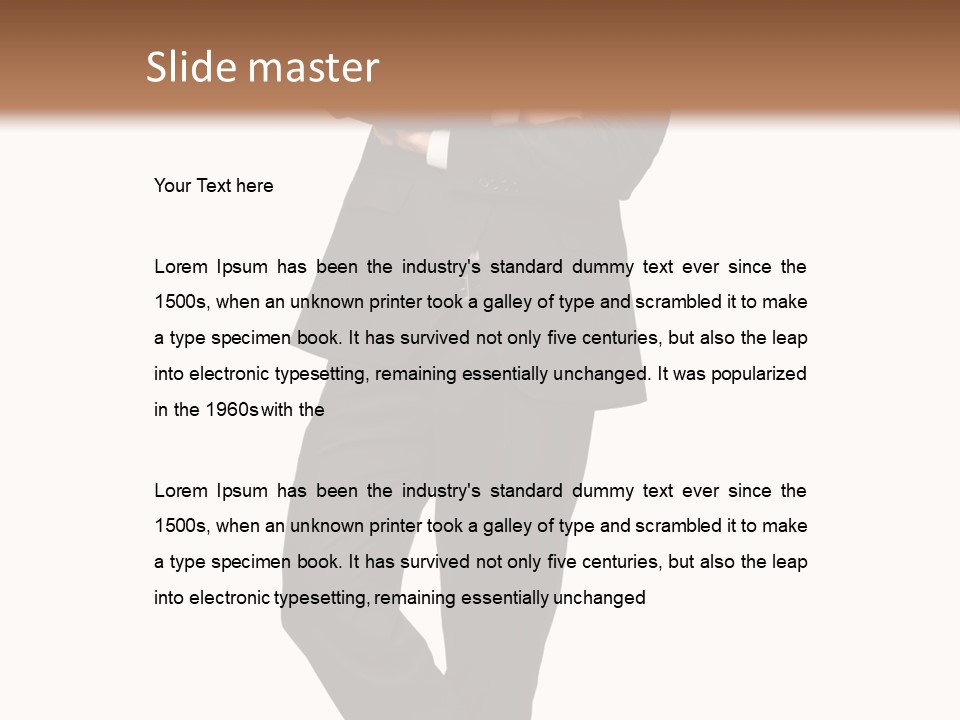 Length Male Success PowerPoint Template