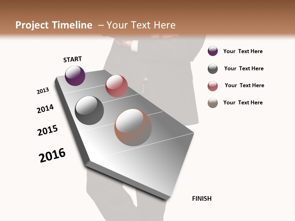Length Male Success PowerPoint Template