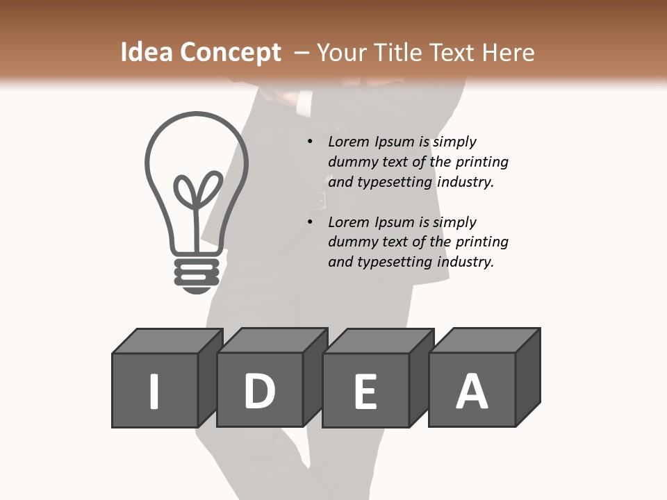 Length Male Success PowerPoint Template