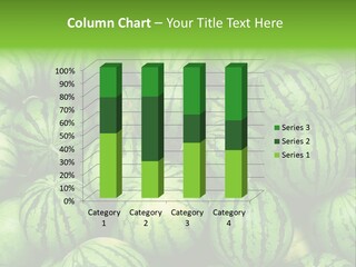 A Pile Of Watermelons With A Green Background PowerPoint Template