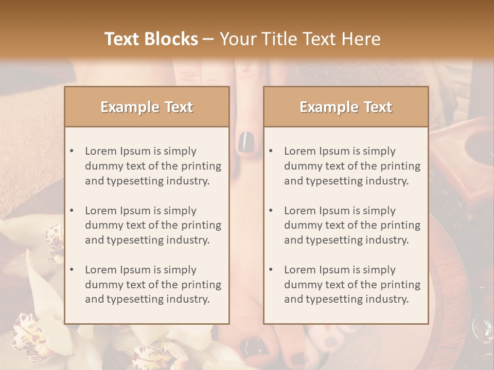 A Woman's Feet With Flowers On A Plate PowerPoint Template