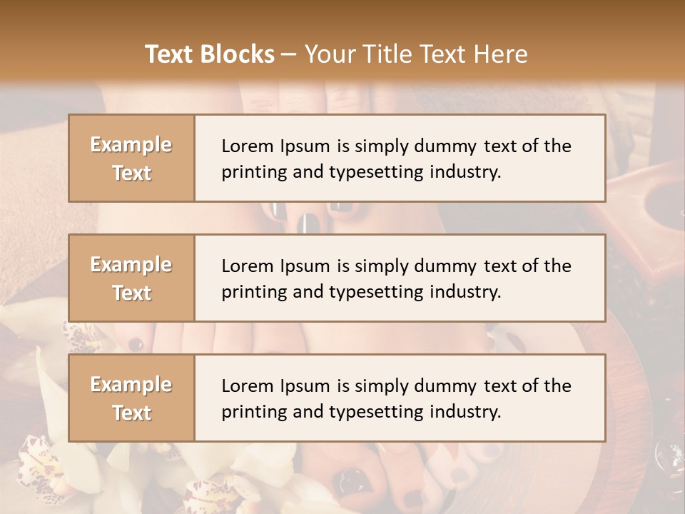 A Woman's Feet With Flowers On A Plate PowerPoint Template