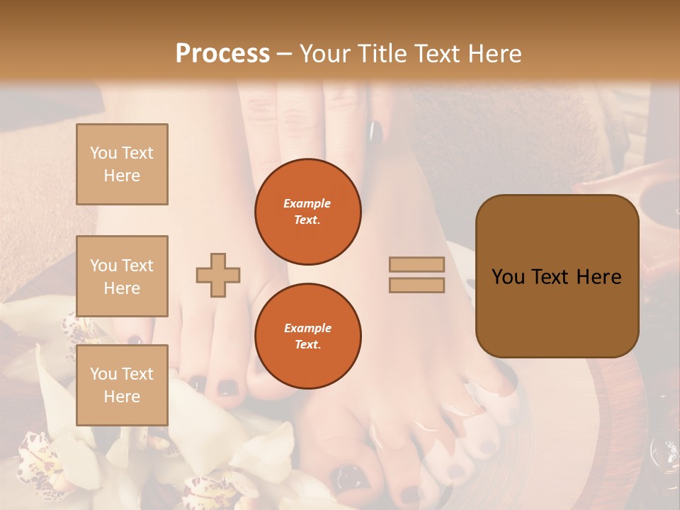 A Woman's Feet With Flowers On A Plate PowerPoint Template