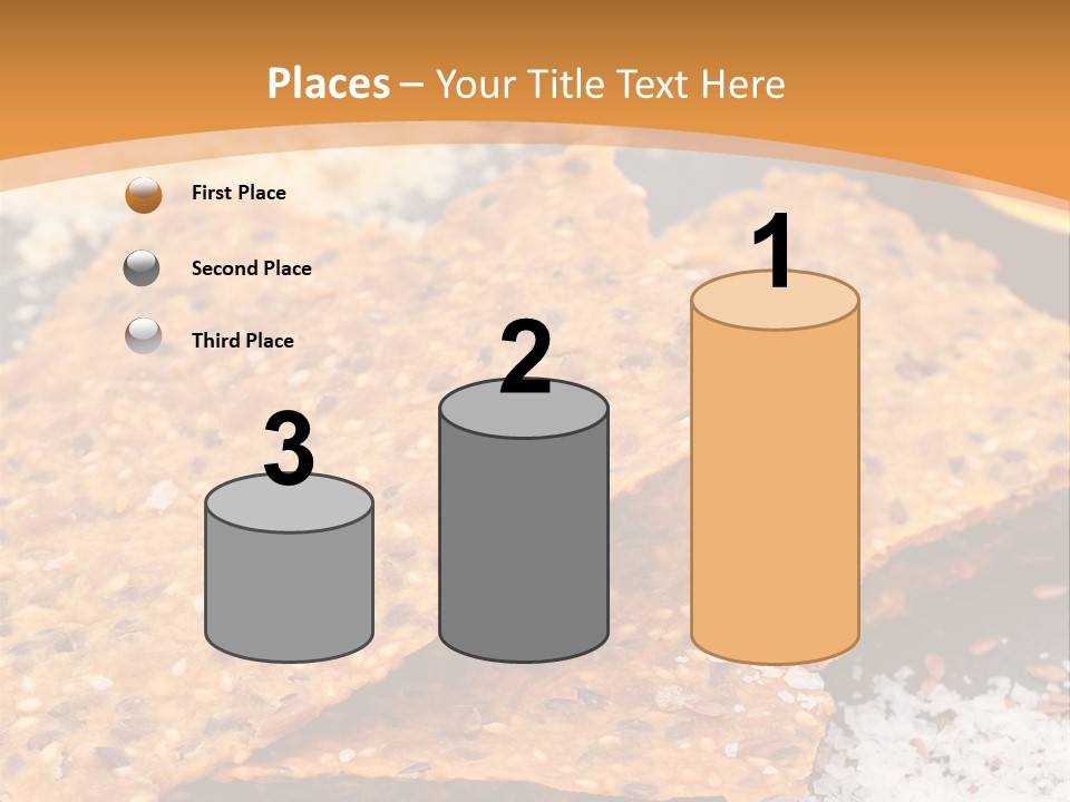 A Plate With Crackers And Other Foods On It PowerPoint Template