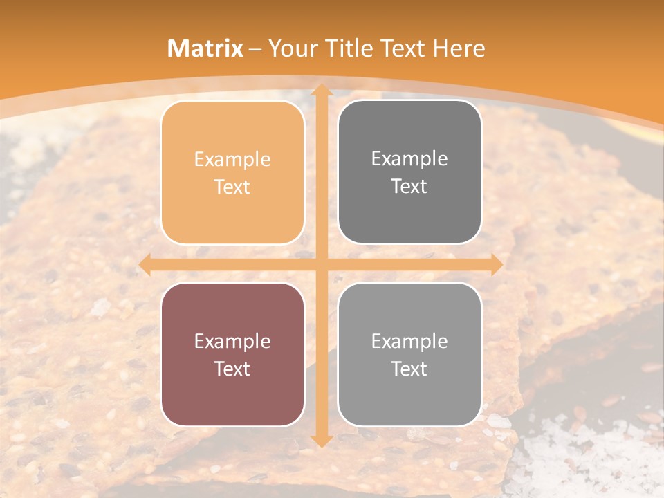 A Plate With Crackers And Other Foods On It PowerPoint Template