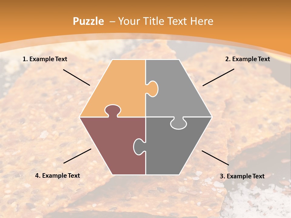 A Plate With Crackers And Other Foods On It PowerPoint Template