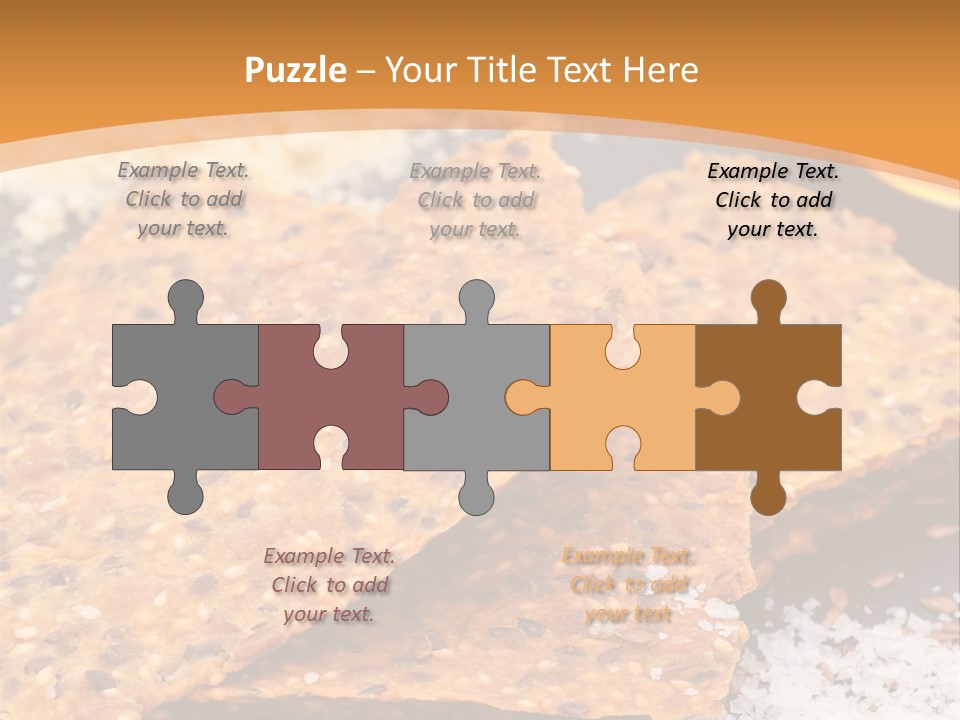 A Plate With Crackers And Other Foods On It PowerPoint Template