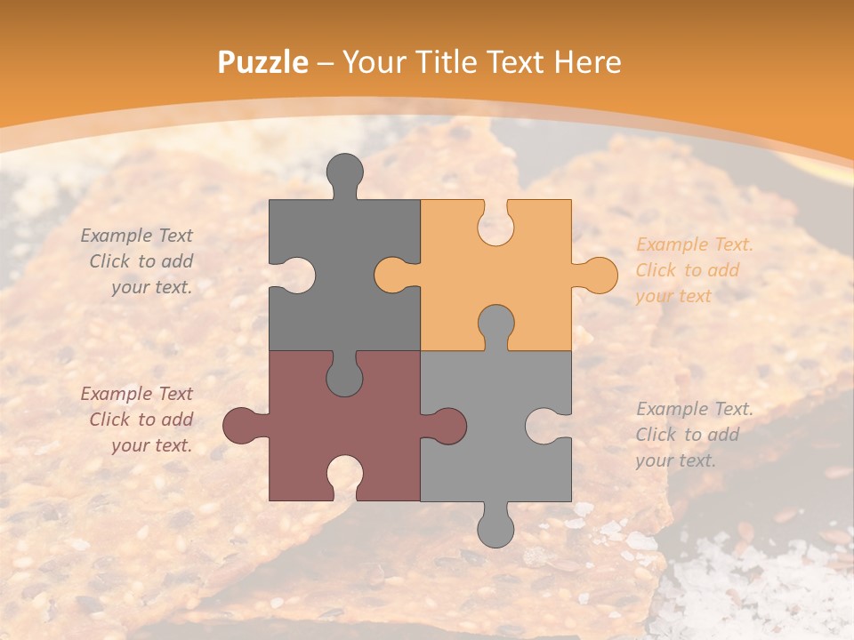 A Plate With Crackers And Other Foods On It PowerPoint Template