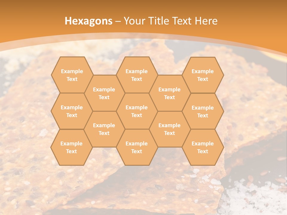 A Plate With Crackers And Other Foods On It PowerPoint Template