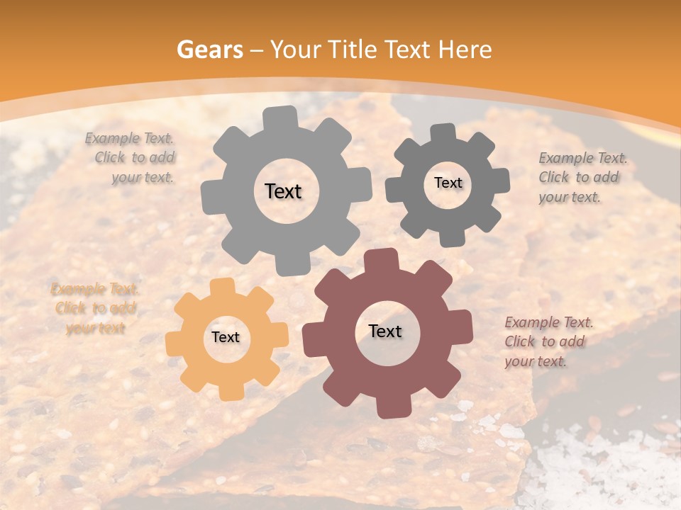 A Plate With Crackers And Other Foods On It PowerPoint Template