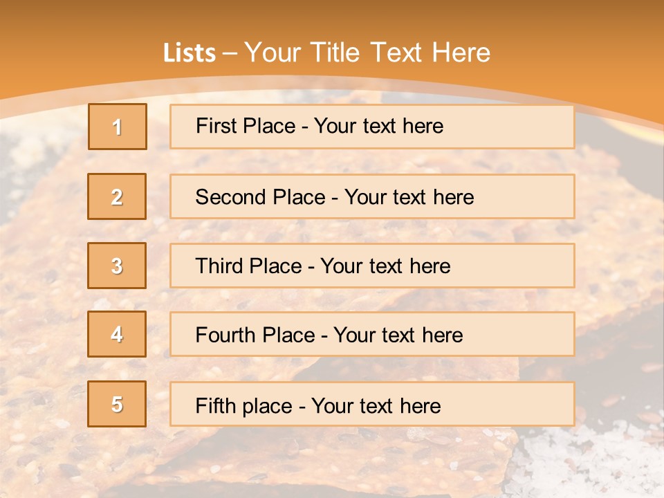 A Plate With Crackers And Other Foods On It PowerPoint Template