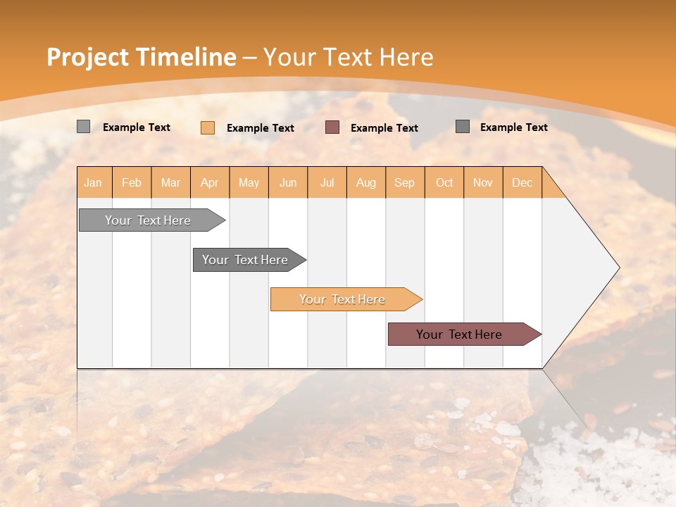 A Plate With Crackers And Other Foods On It PowerPoint Template