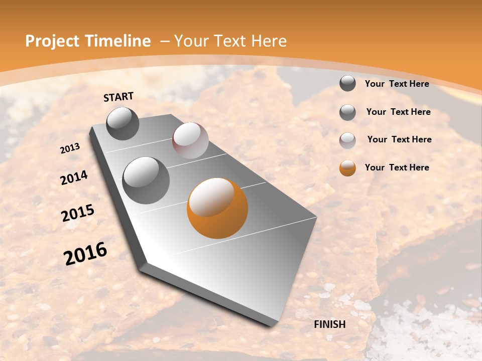 A Plate With Crackers And Other Foods On It PowerPoint Template