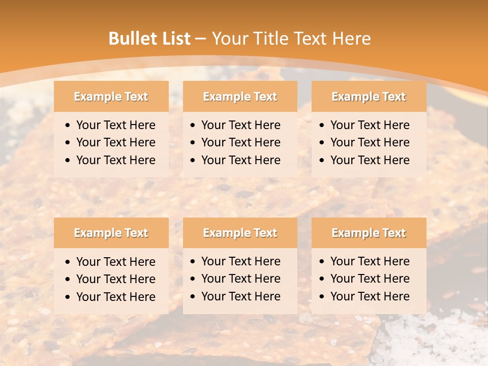 A Plate With Crackers And Other Foods On It PowerPoint Template