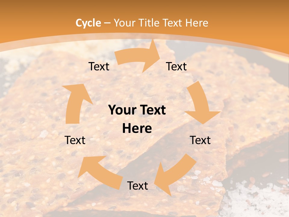 A Plate With Crackers And Other Foods On It PowerPoint Template