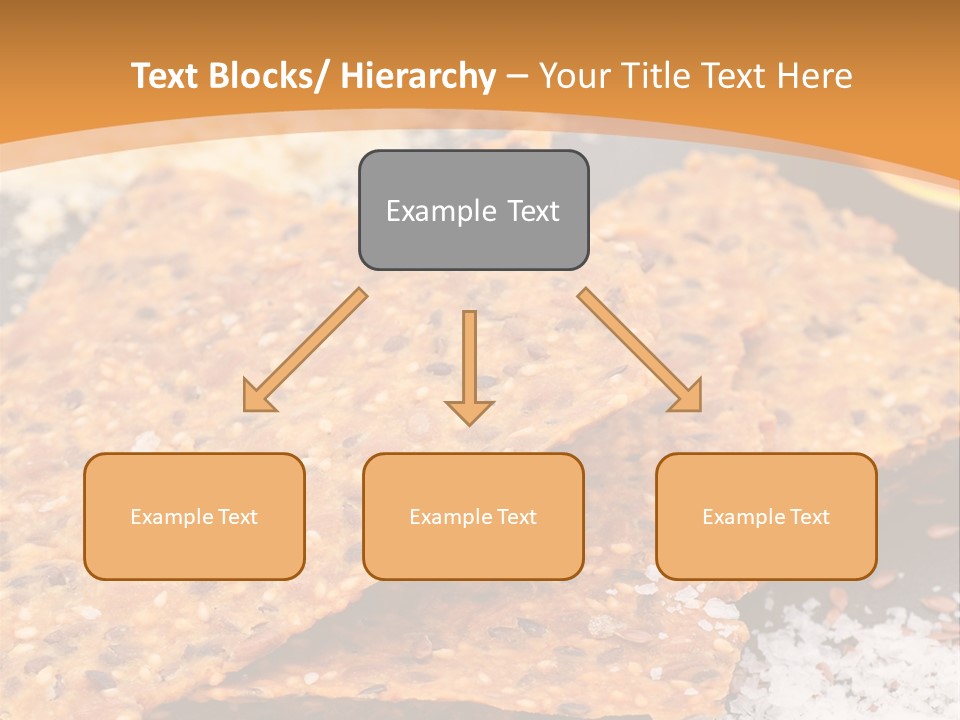 A Plate With Crackers And Other Foods On It PowerPoint Template
