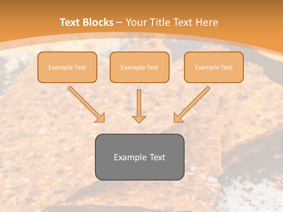 A Plate With Crackers And Other Foods On It PowerPoint Template
