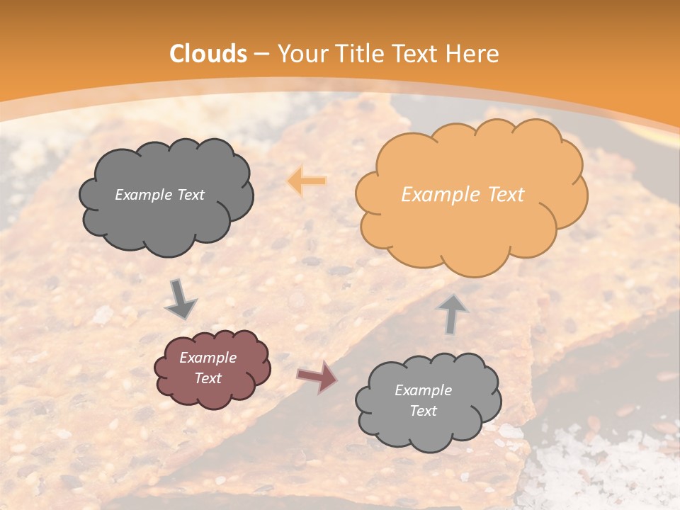 A Plate With Crackers And Other Foods On It PowerPoint Template