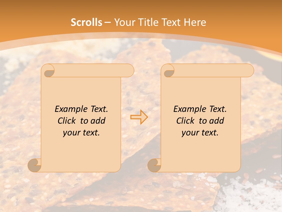 A Plate With Crackers And Other Foods On It PowerPoint Template