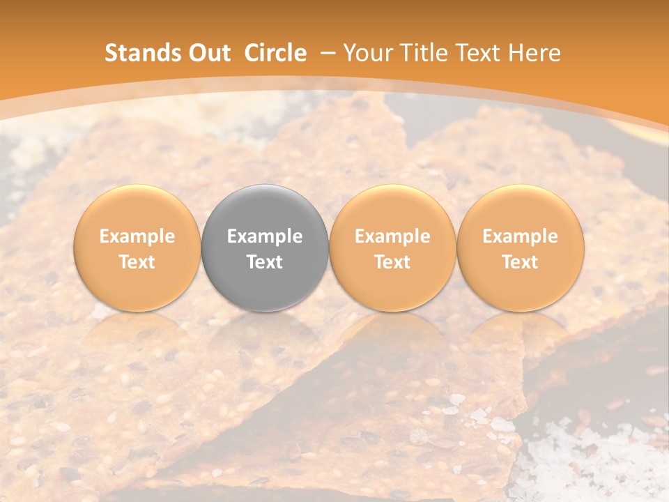A Plate With Crackers And Other Foods On It PowerPoint Template