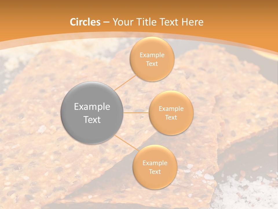 A Plate With Crackers And Other Foods On It PowerPoint Template