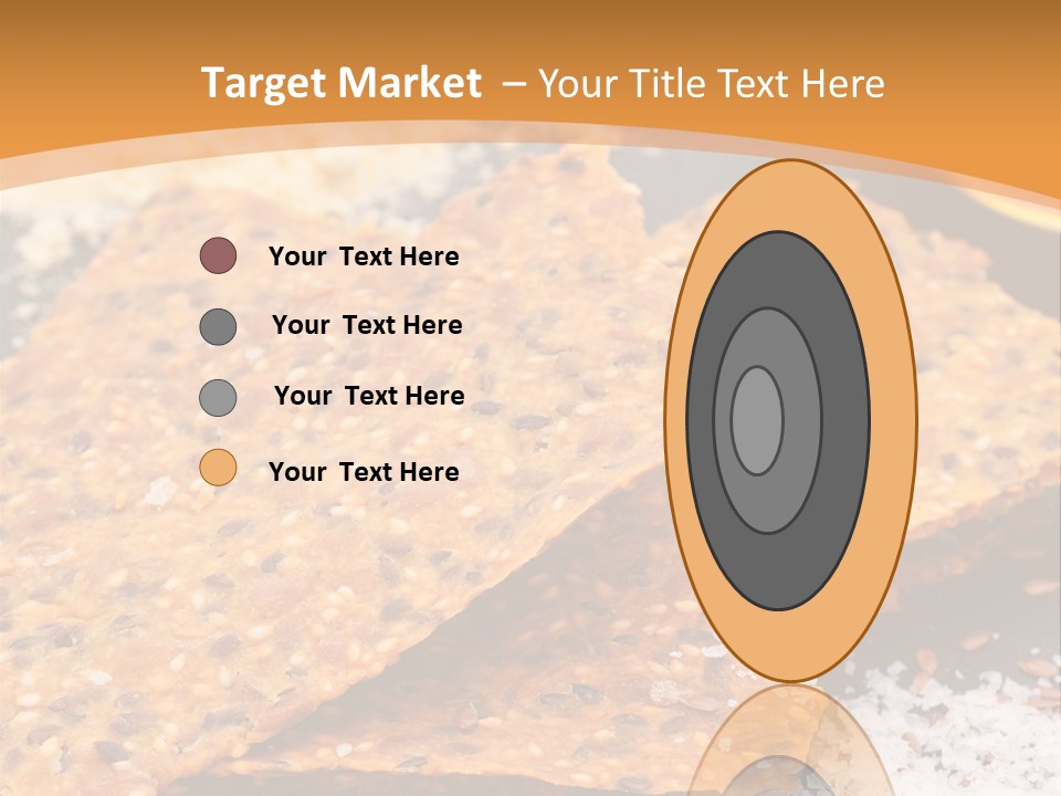 A Plate With Crackers And Other Foods On It PowerPoint Template