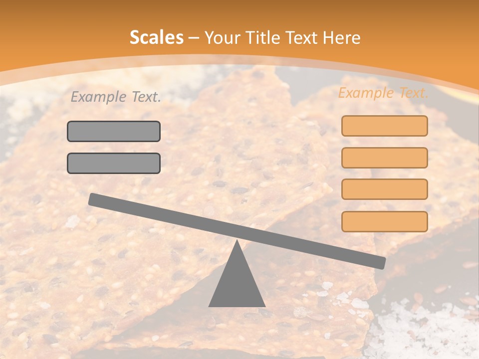 A Plate With Crackers And Other Foods On It PowerPoint Template