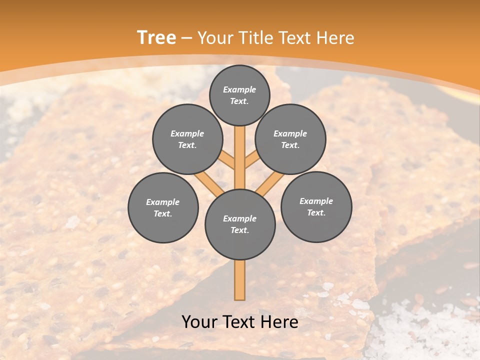 A Plate With Crackers And Other Foods On It PowerPoint Template