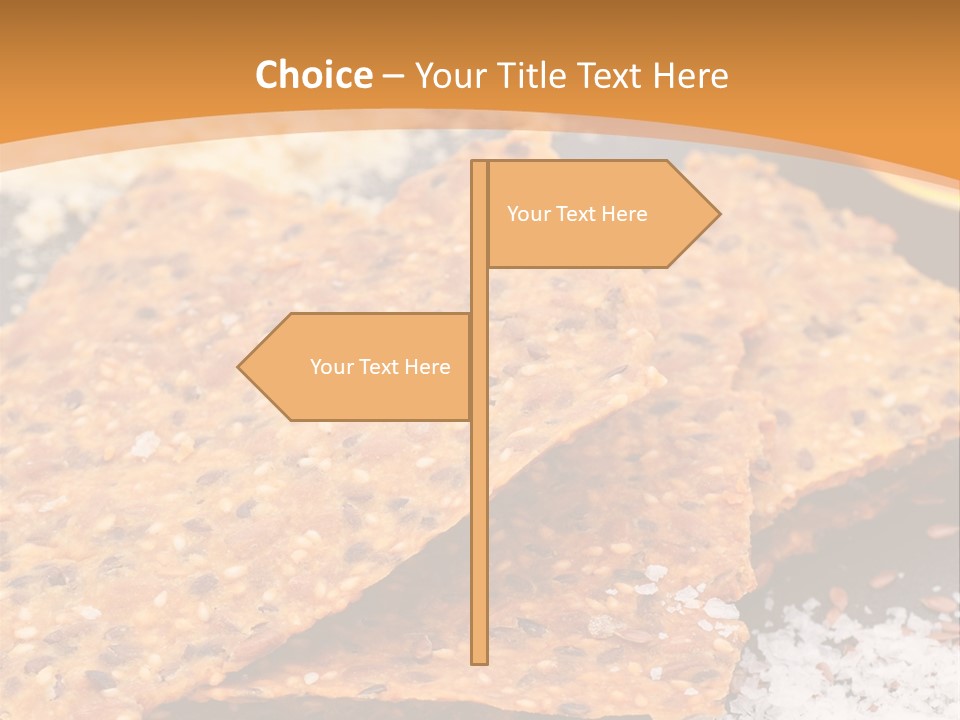 A Plate With Crackers And Other Foods On It PowerPoint Template