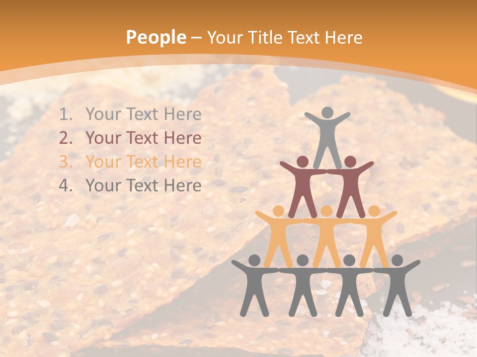 A Plate With Crackers And Other Foods On It PowerPoint Template