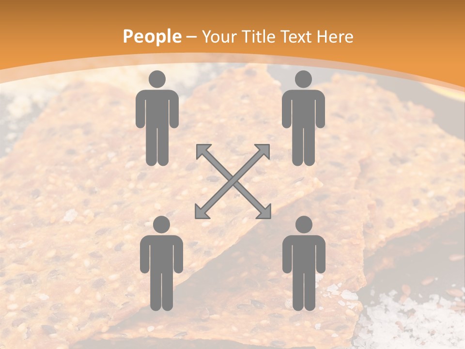 A Plate With Crackers And Other Foods On It PowerPoint Template