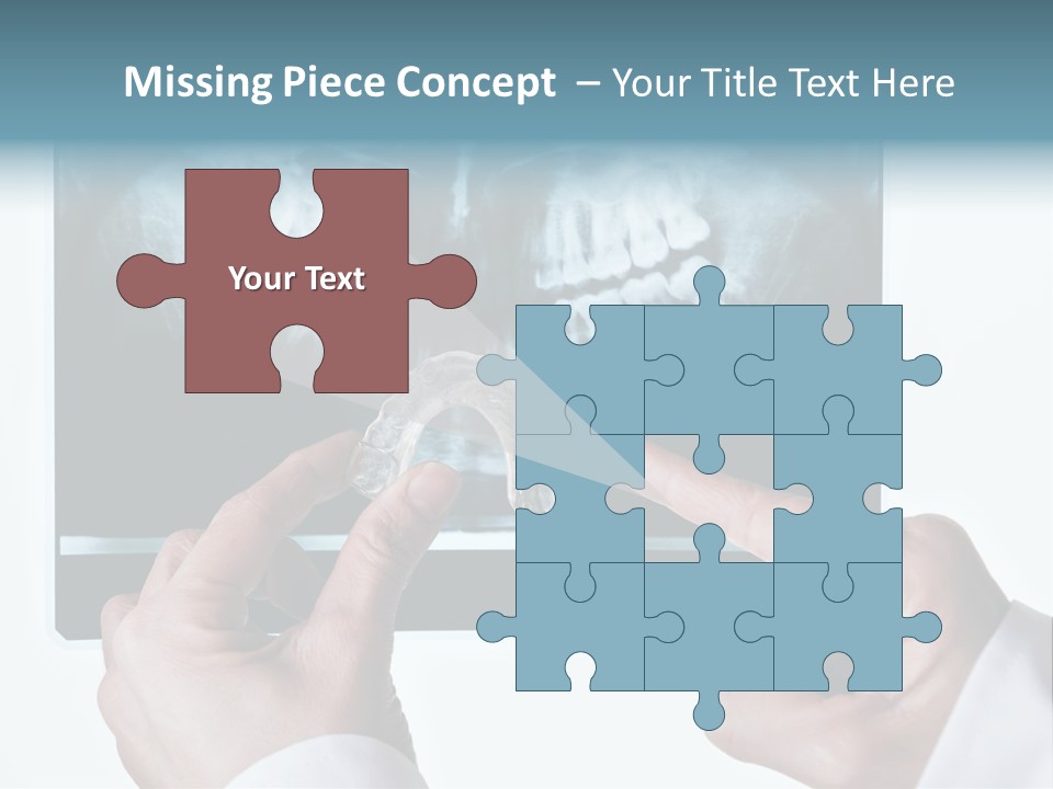 A Person Holding A Tooth In Front Of A X - Ray PowerPoint Template