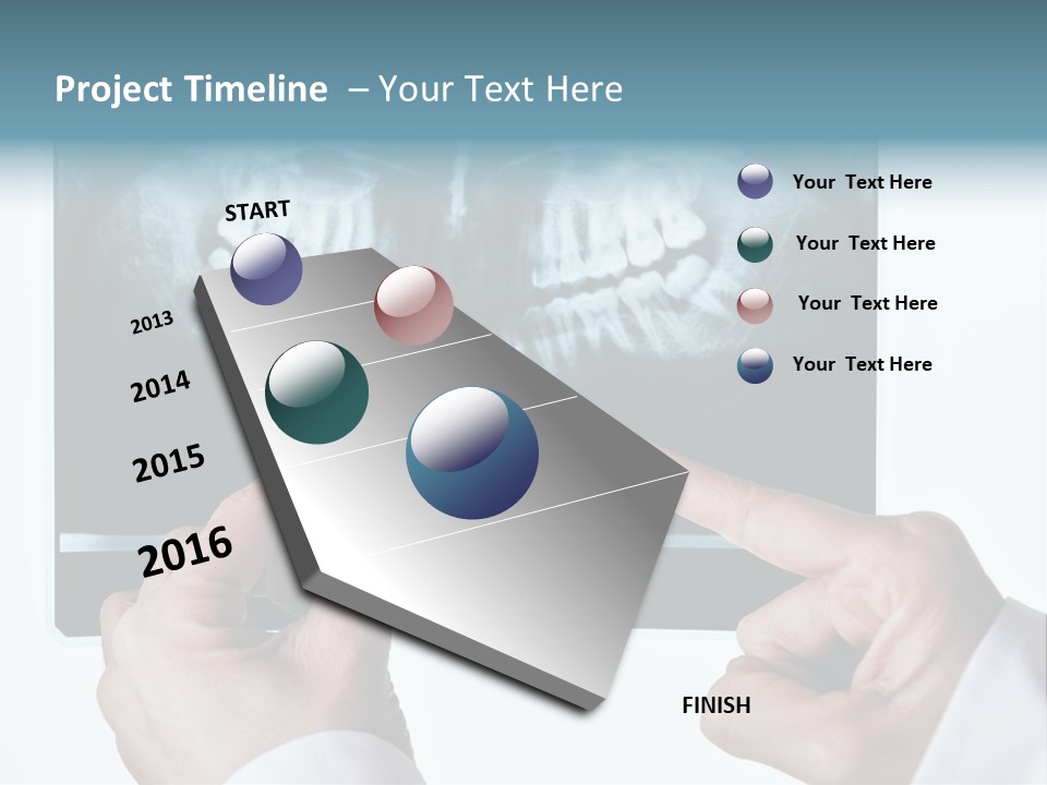 A Person Holding A Tooth In Front Of A X - Ray PowerPoint Template
