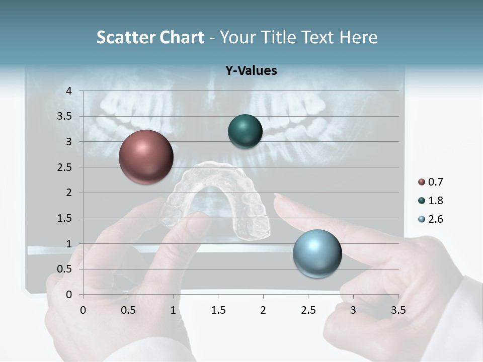 A Person Holding A Tooth In Front Of A X - Ray PowerPoint Template