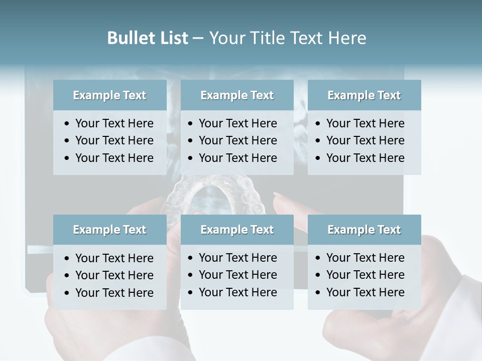 A Person Holding A Tooth In Front Of A X - Ray PowerPoint Template