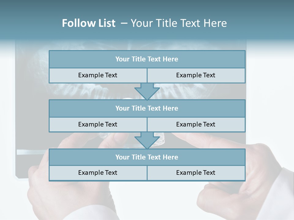 A Person Holding A Tooth In Front Of A X - Ray PowerPoint Template