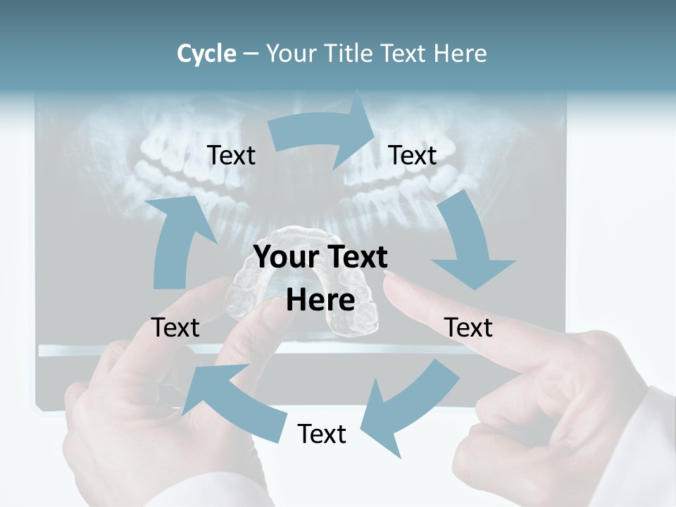A Person Holding A Tooth In Front Of A X - Ray PowerPoint Template