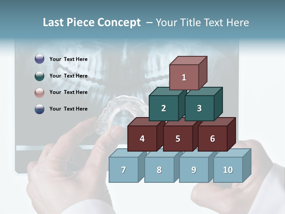 A Person Holding A Tooth In Front Of A X - Ray PowerPoint Template