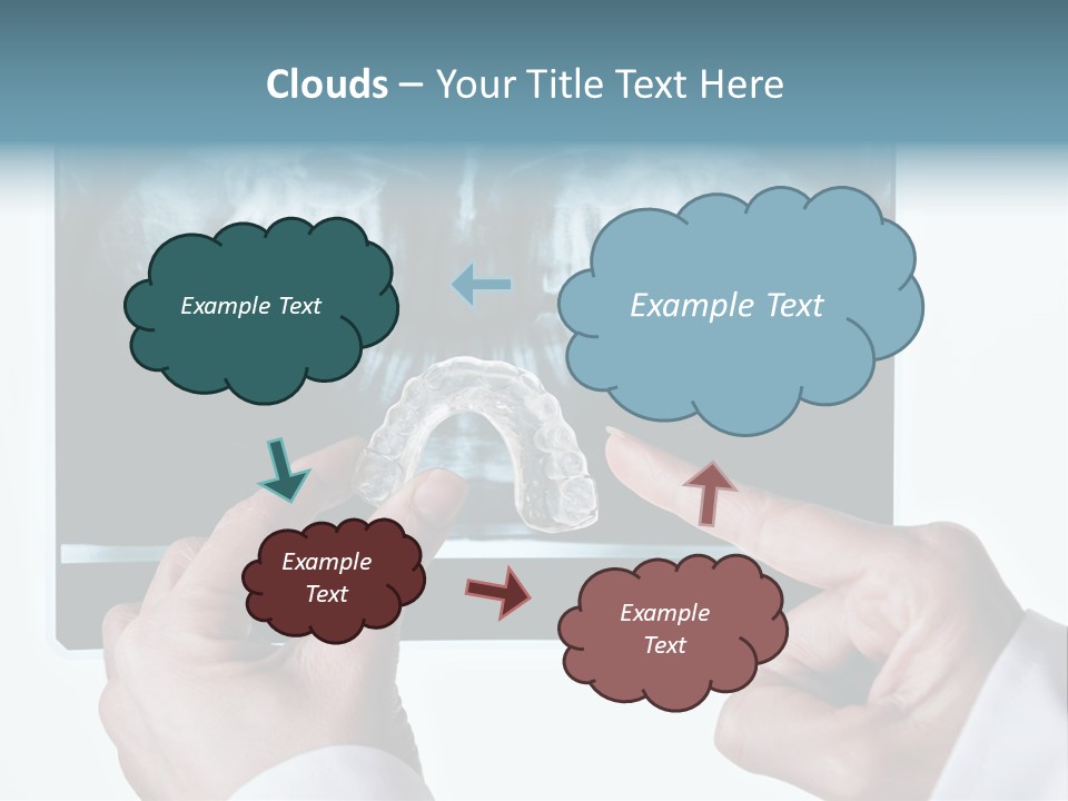 A Person Holding A Tooth In Front Of A X - Ray PowerPoint Template