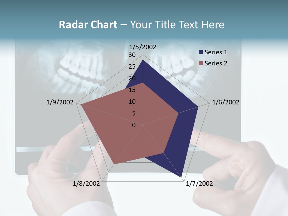 A Person Holding A Tooth In Front Of A X - Ray PowerPoint Template