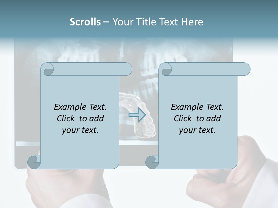 A Person Holding A Tooth In Front Of A X - Ray PowerPoint Template