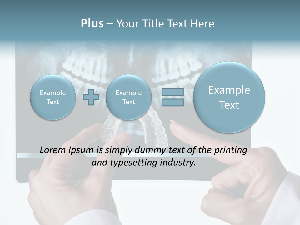 A Person Holding A Tooth In Front Of A X - Ray PowerPoint Template