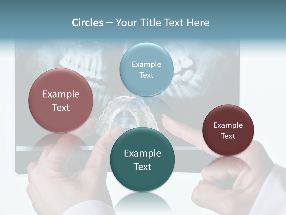 A Person Holding A Tooth In Front Of A X - Ray PowerPoint Template